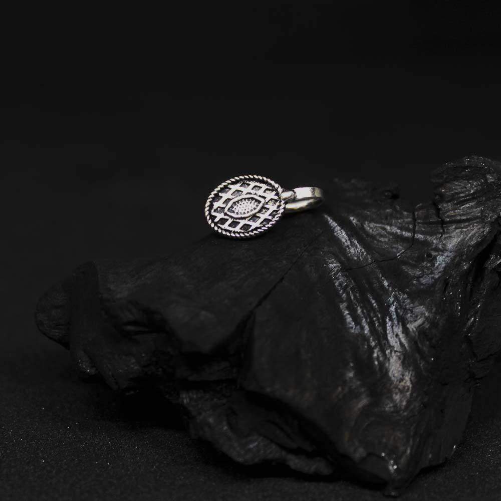 Oval Silver Oxidised Nose Pin