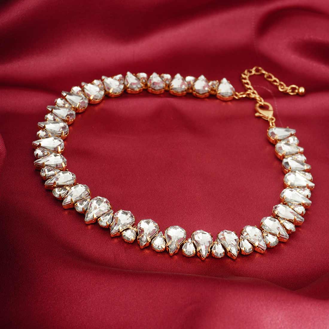 Rhinestone Golden Necklace