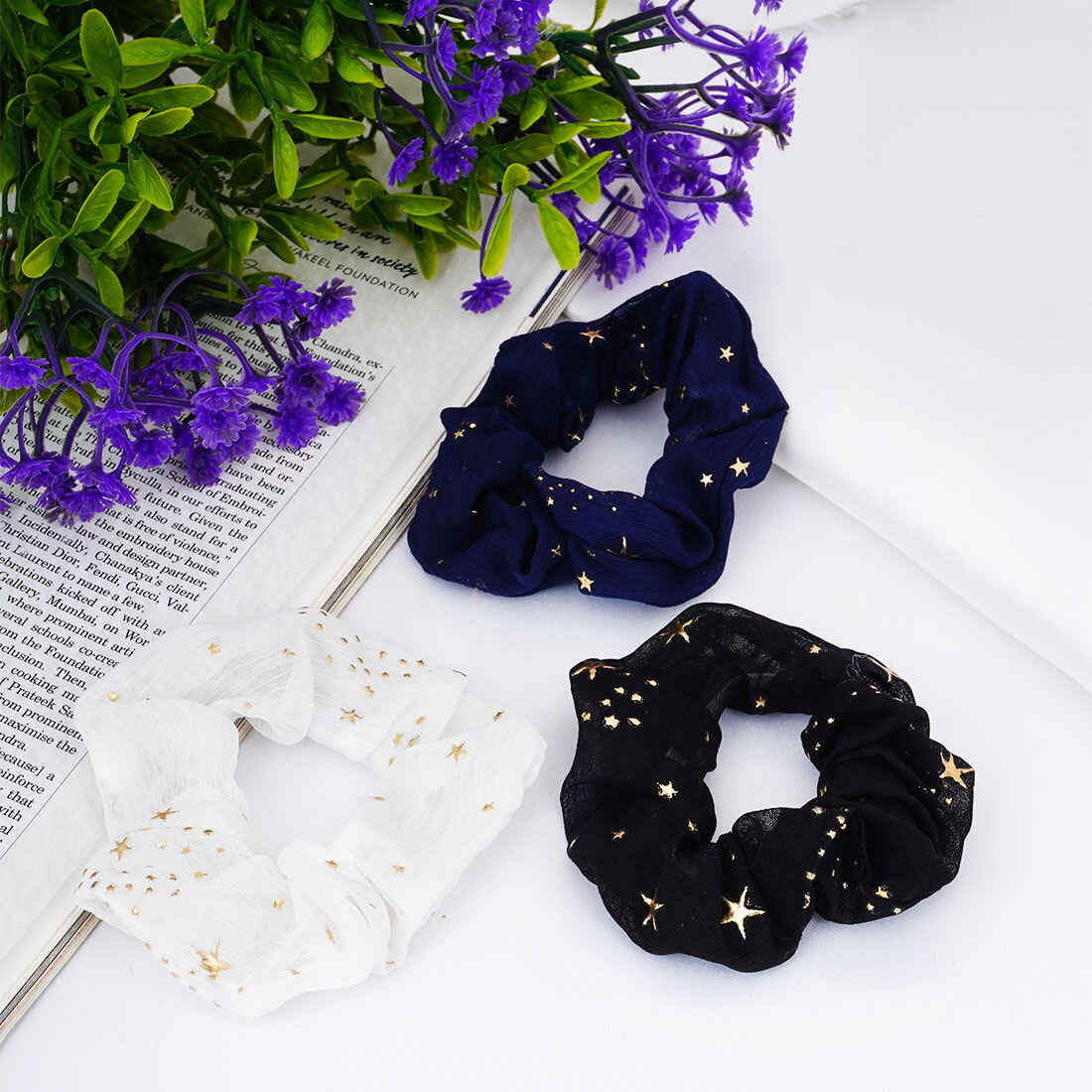 Starry Scrunchies Set of 3
