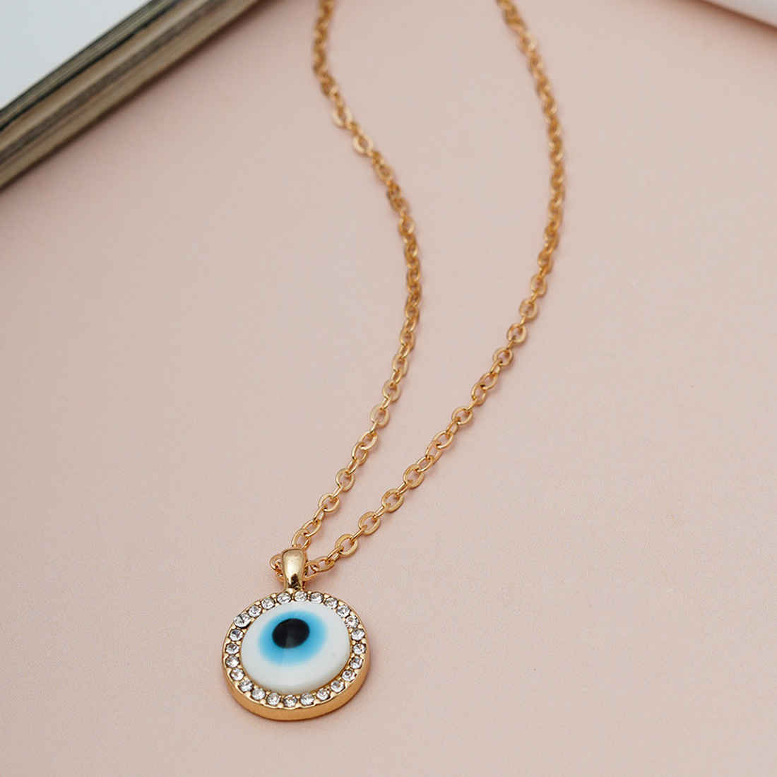 Vivid Evil Eye Pendant Chain Necklace