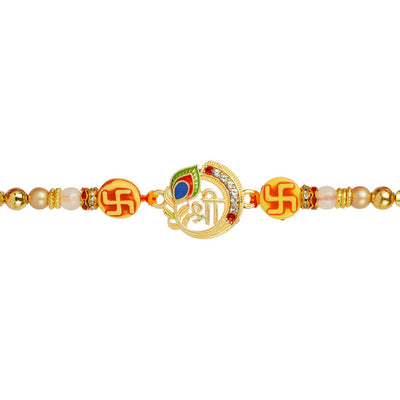 Urmika Shree Antique Rakhi with Roli Chawal