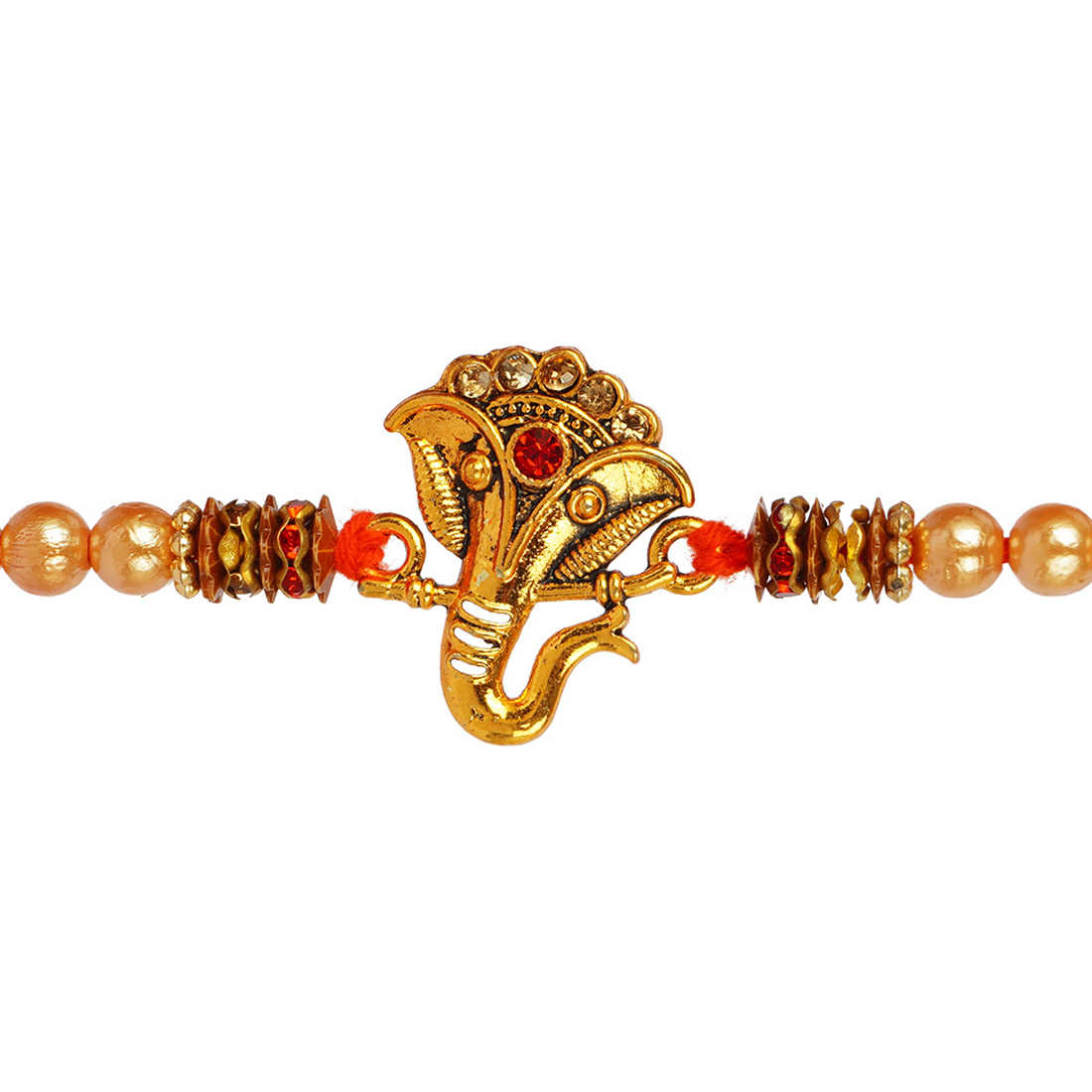 Urmika Shree Krishna and Ganesha Rakhi Set of 2 with Roli Chawal