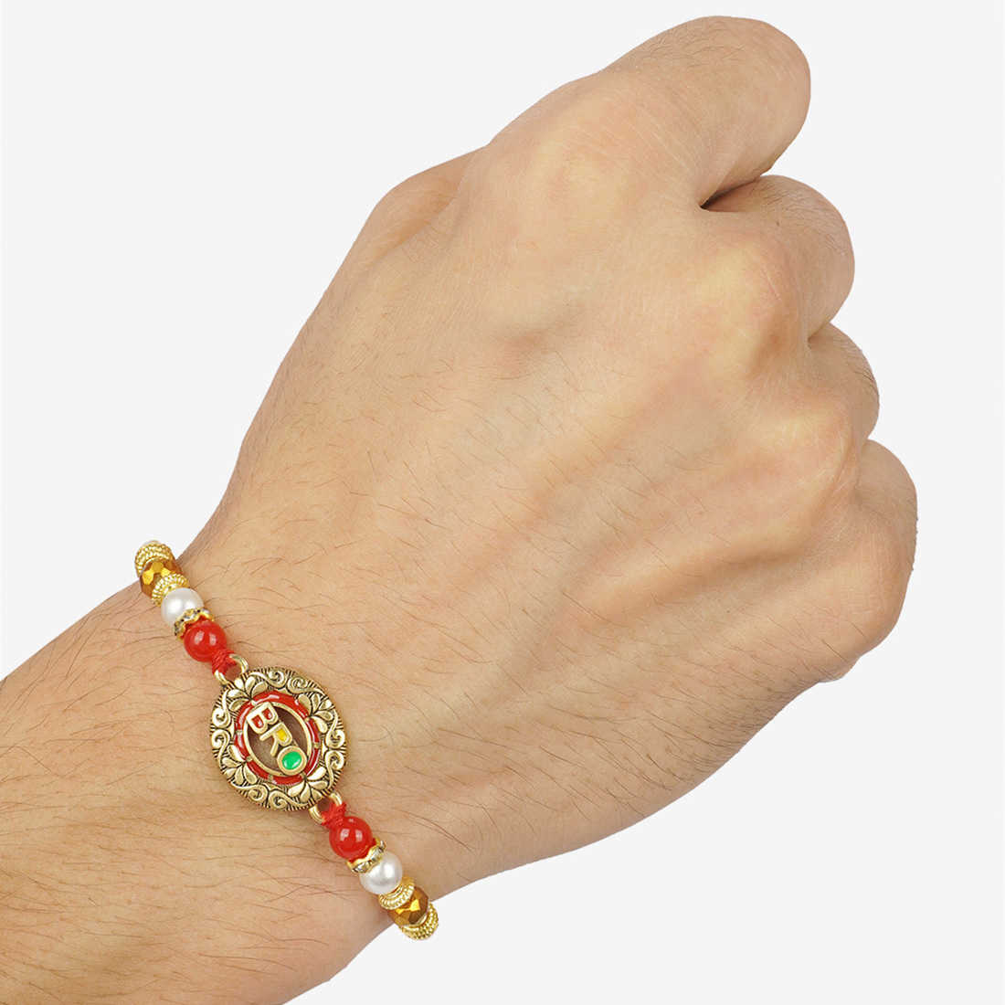 Urmika Bro and Khanda Rakhi Set of 2 with Roli Chawal