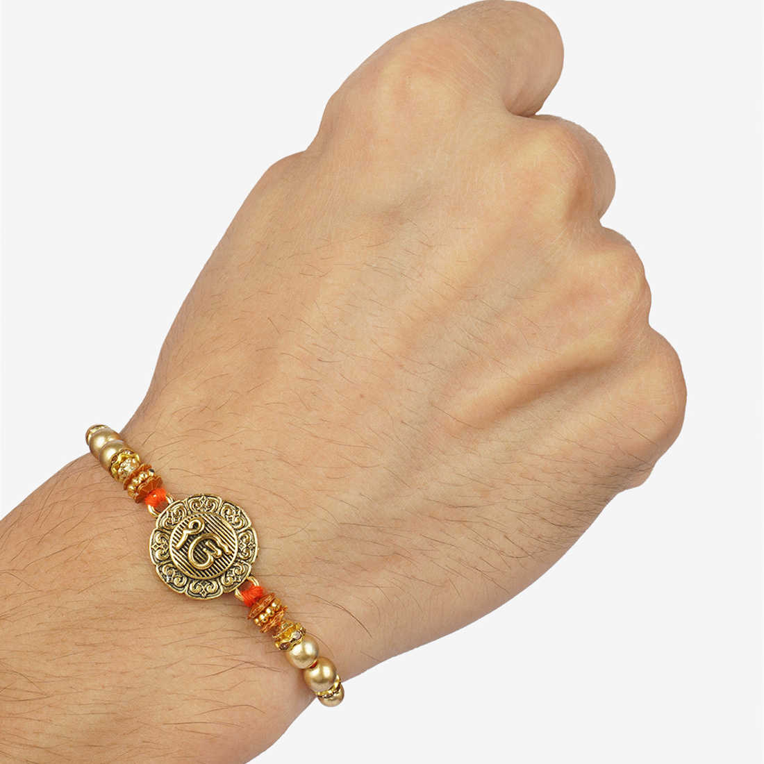 Urmika Ik Onkar and Om Rakhi Set of 2 with Roli Chawal