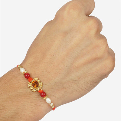 Urmika Designer Rakhi Set of 4 with Roli Chawal