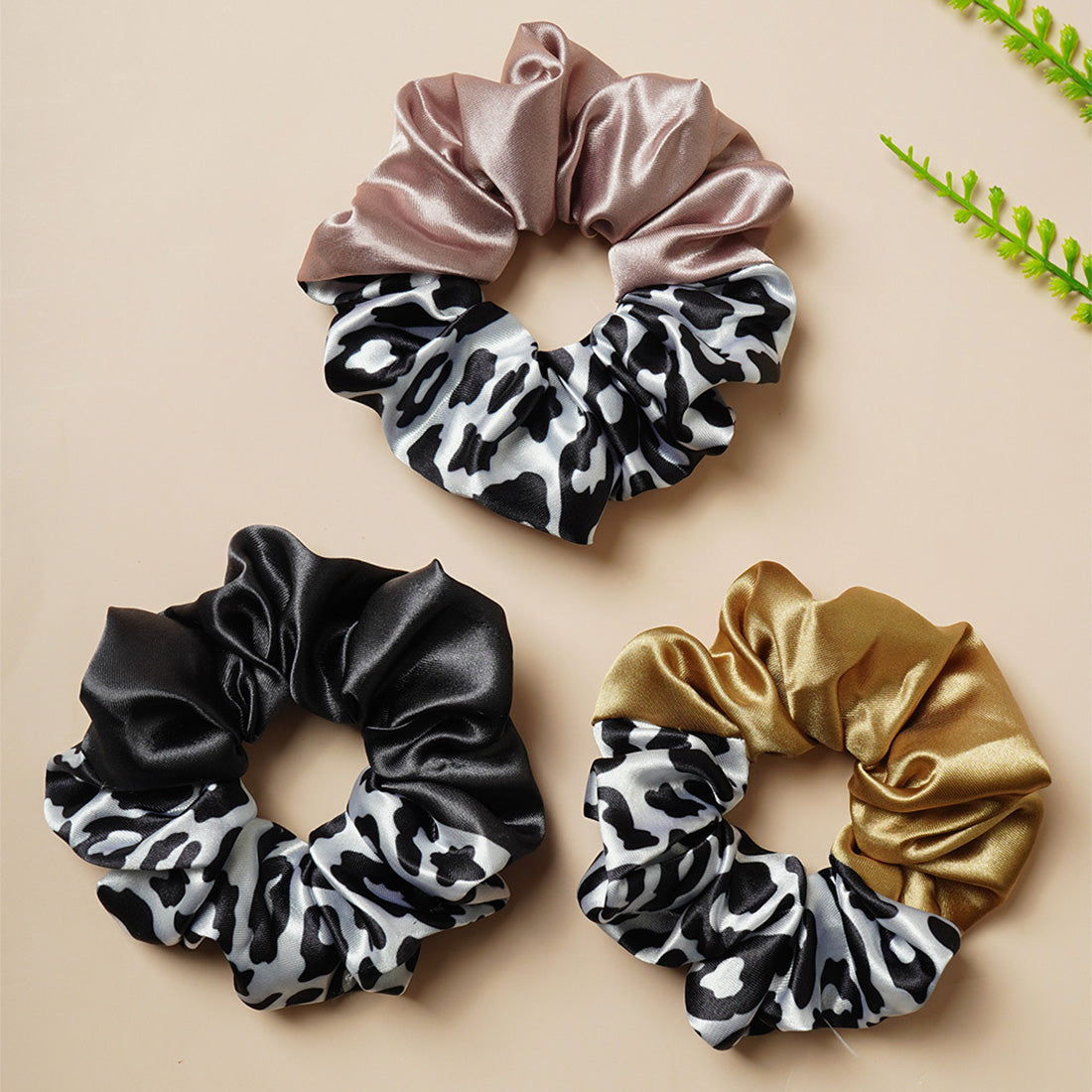 Animal Print Scrunchie Set of 3