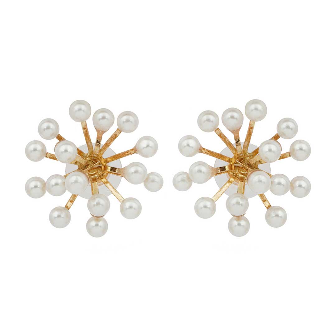 Pearl Cluster Stud Earrings