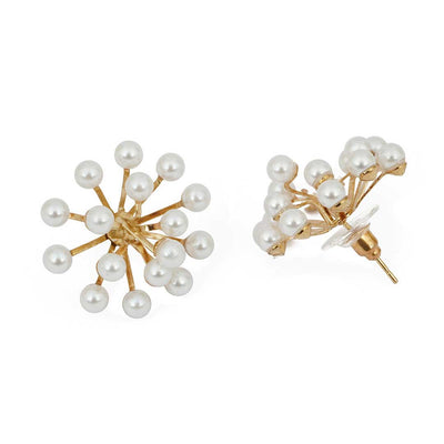 Pearl Cluster Stud Earrings