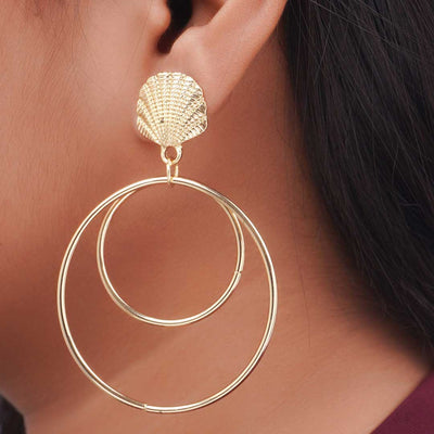 Seashell Hoop Earrings