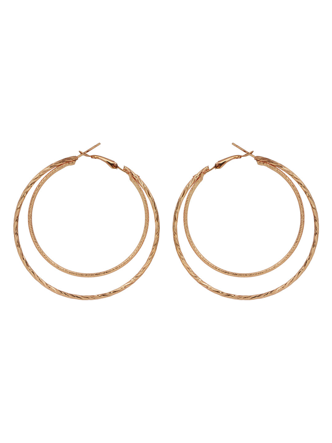 Gold Twisted Layered Hoops