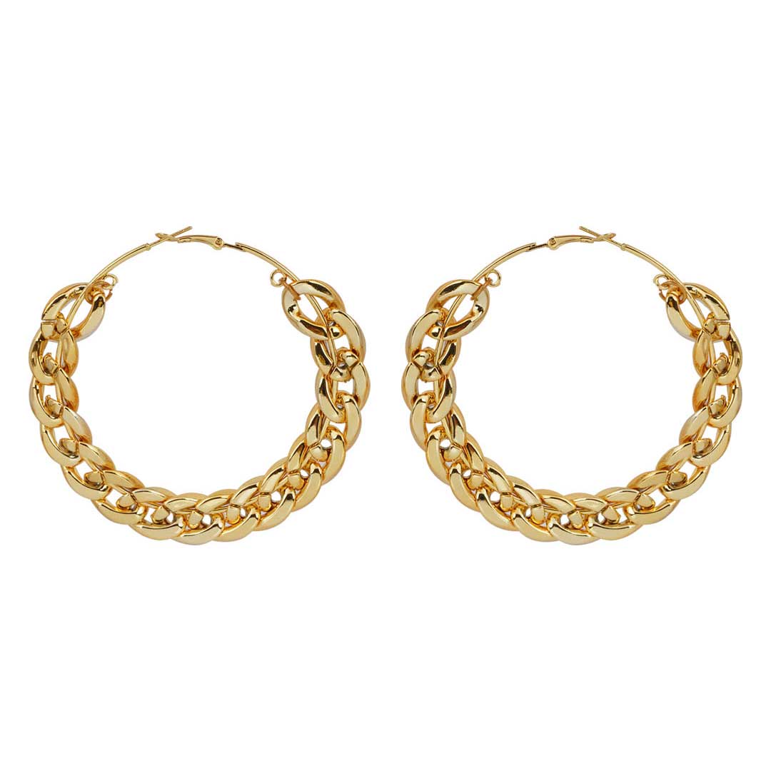 Curb Chain Hoops