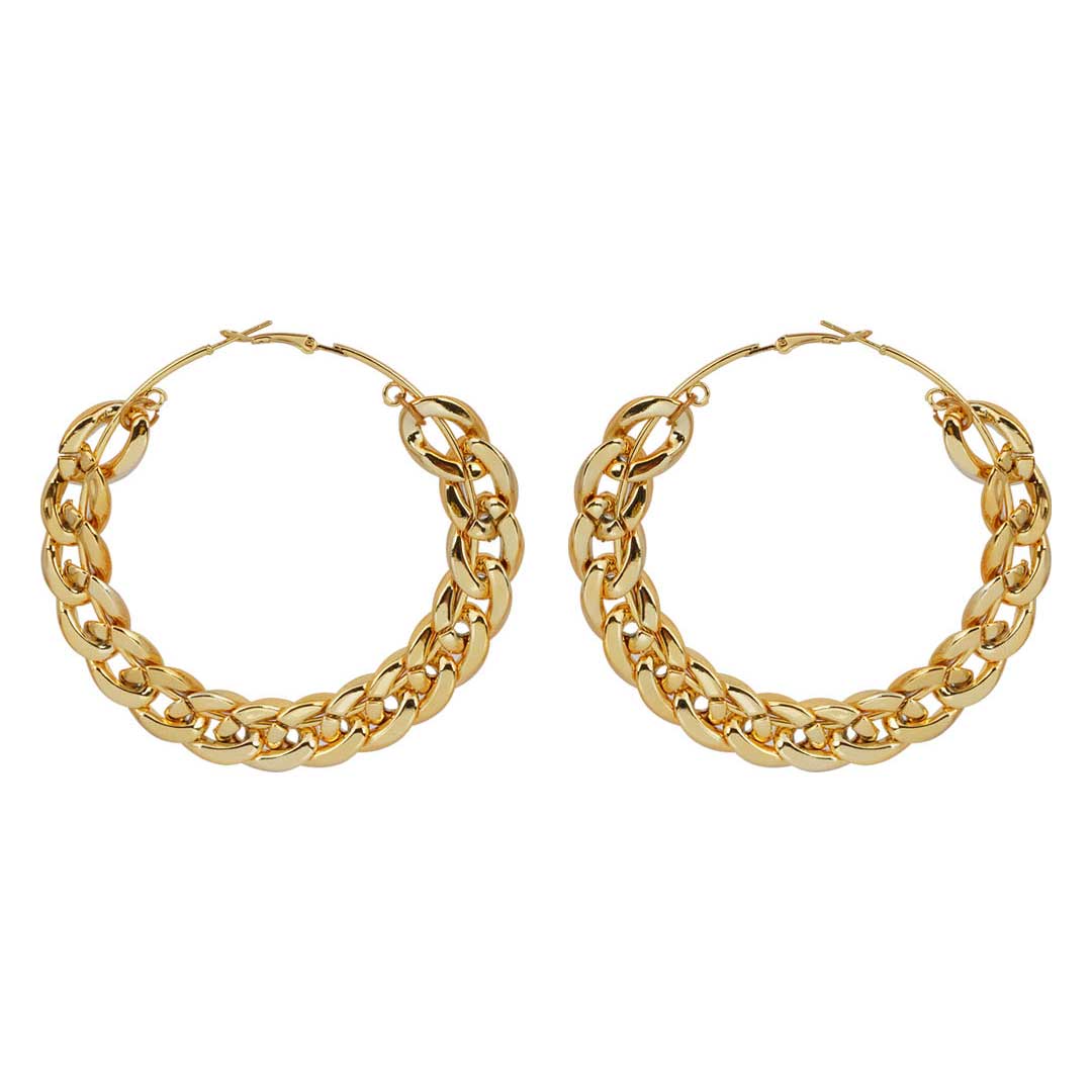 Curb Chain Hoops