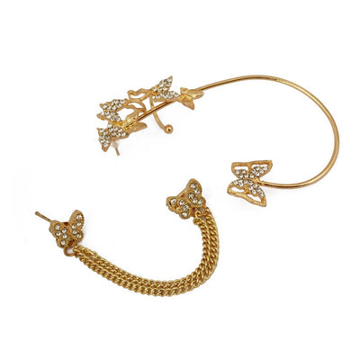 Butterfly Gold Chain Ear Cuff Set of 2