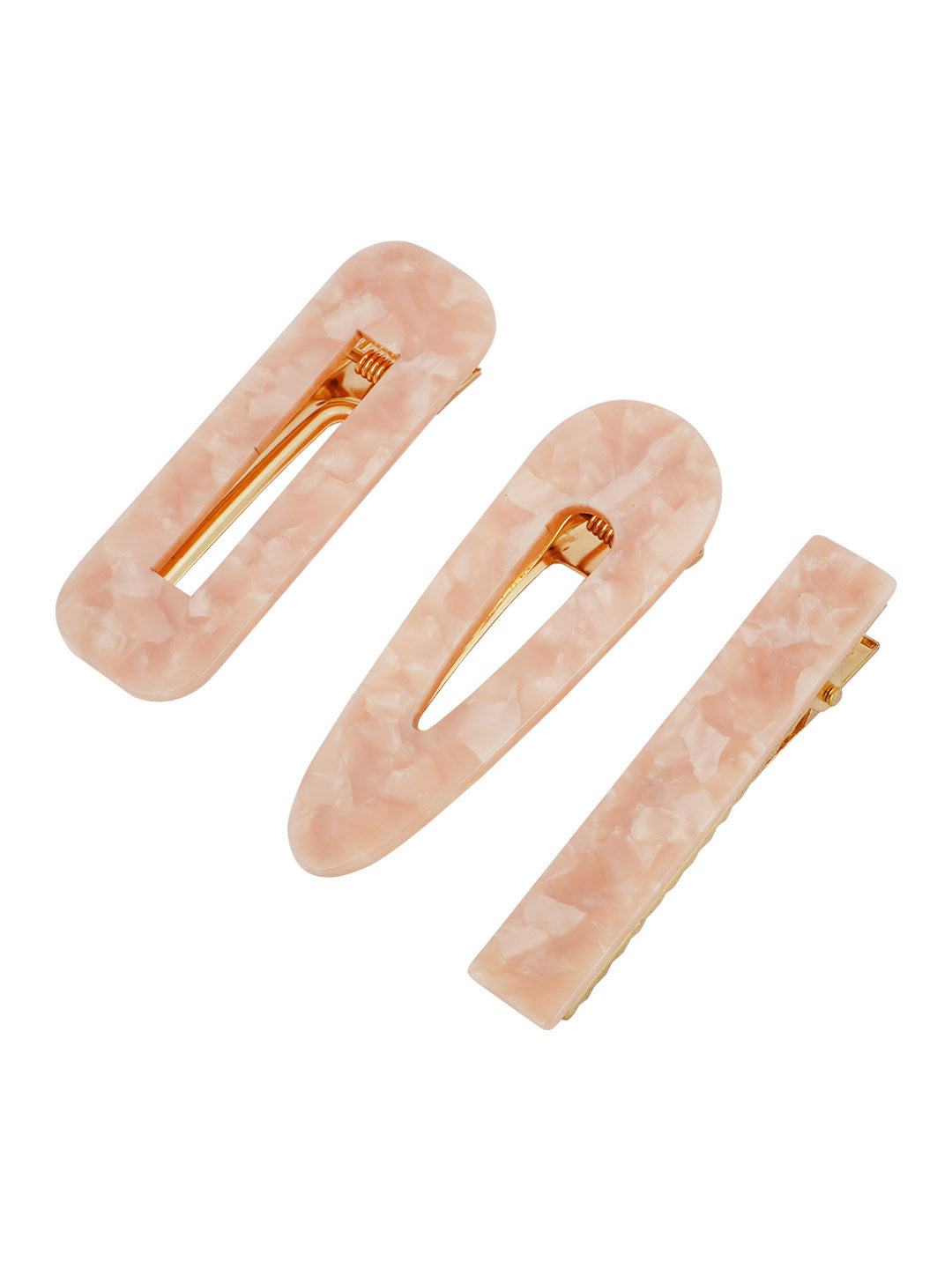 WOMEN ROSE GOLD SET OF 3 HAIR ACCESSORY SET