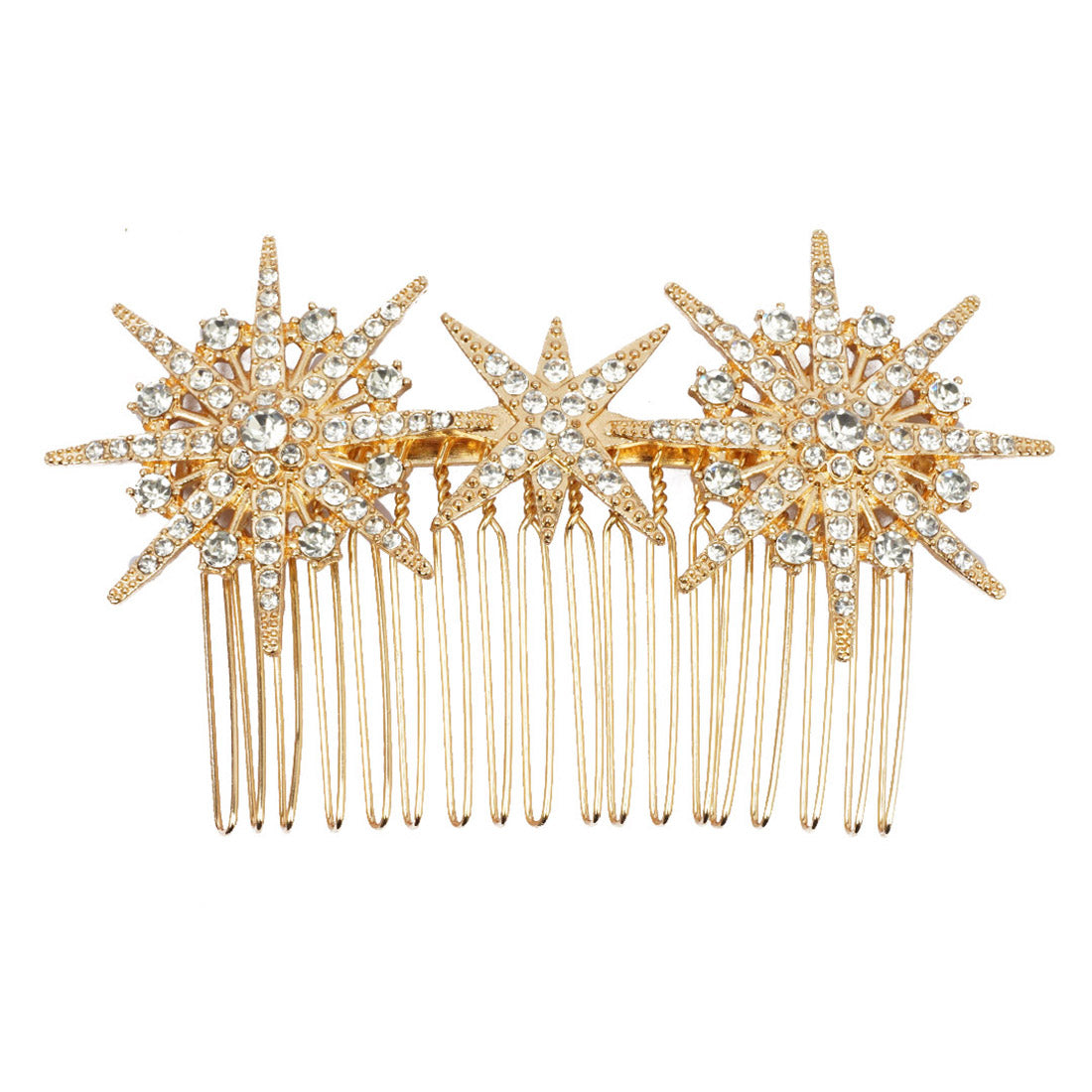 Star Rhinestones Hair Comb