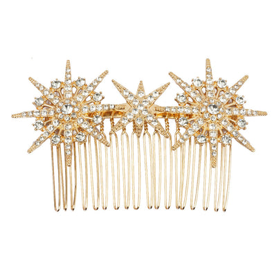 Star Rhinestones Hair Comb