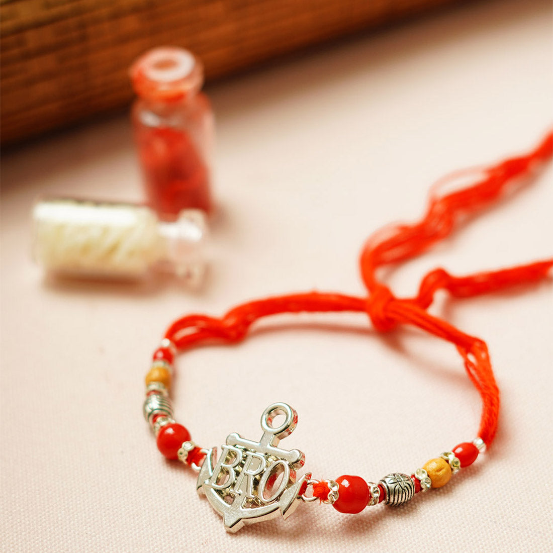 Bro Text Beaded Rakhi