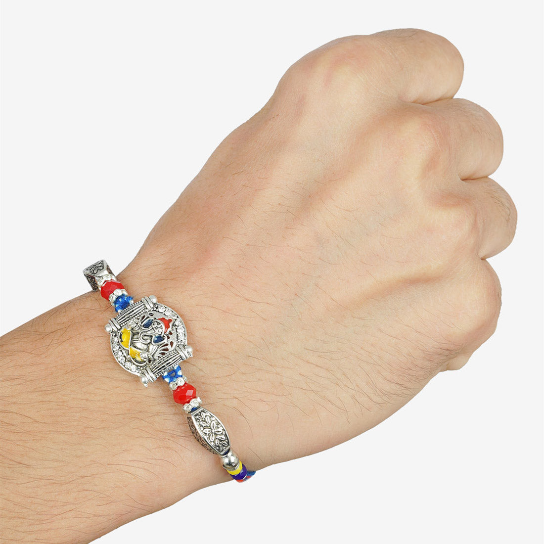 Shri Ganesh & Peacock Rakhi Set of 2