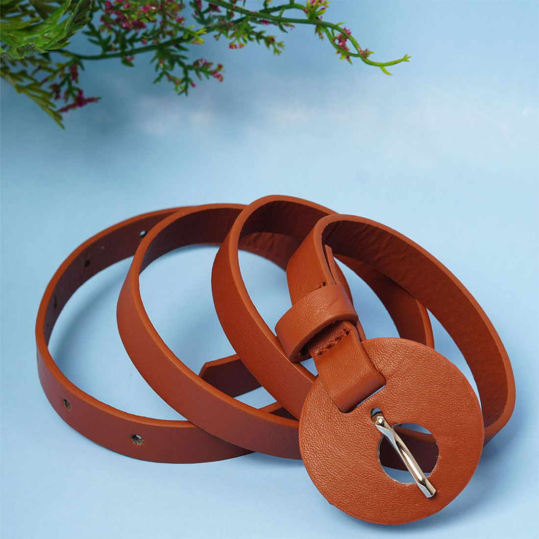 All -Brown Solid Belt