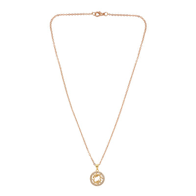 Rhinestone Studded Pisces Zodiac Necklace