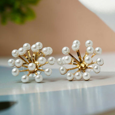 Pearl Cluster Stud Earrings