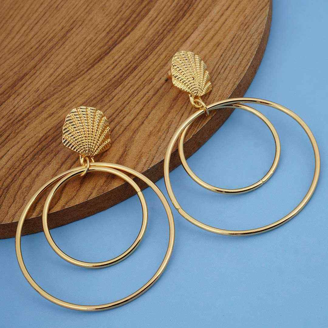 Seashell Hoop Earrings