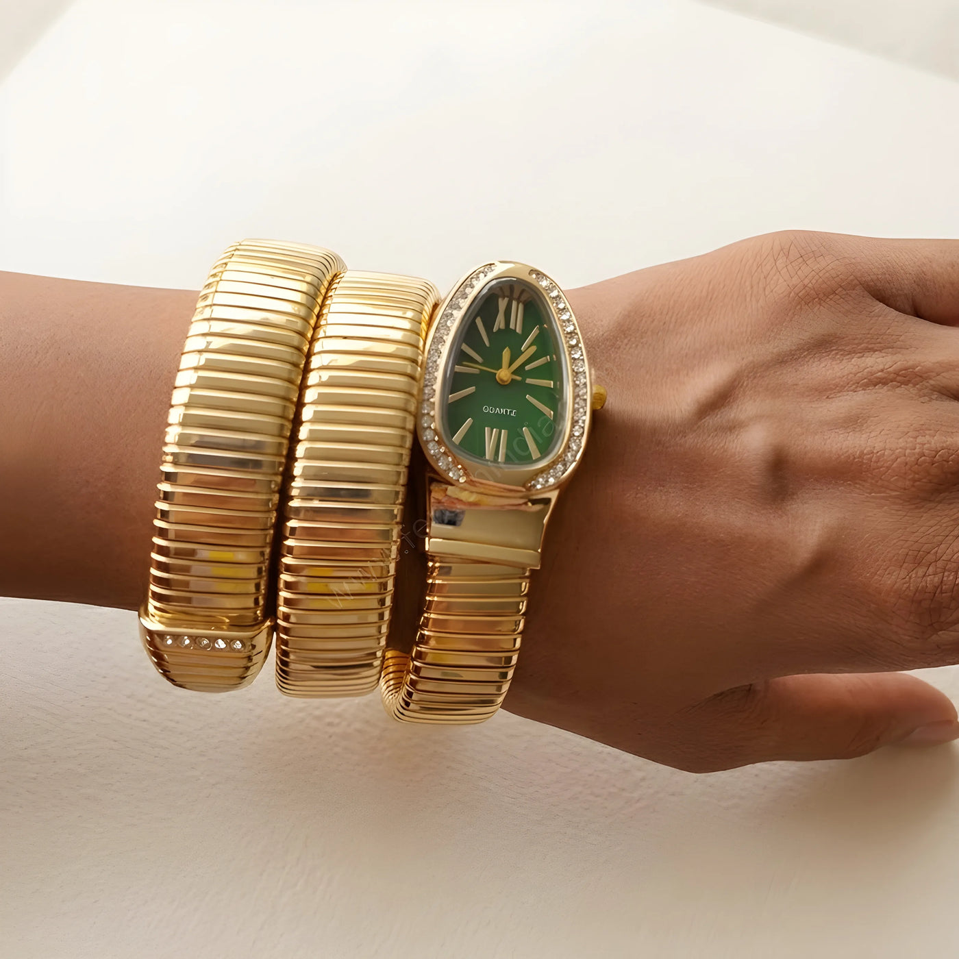 Green Gold Snake Watch – Ferosh