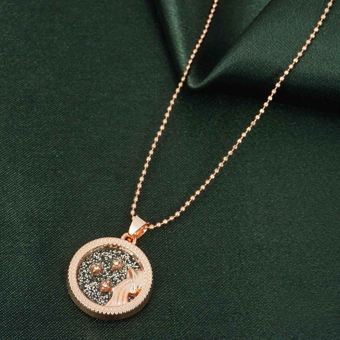 Aquarius Pendant Chain Zodiac Necklace