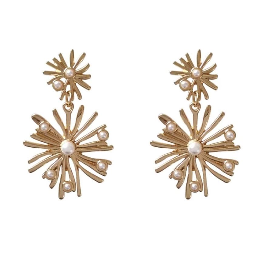 Astrid Pearl Golden Drop Earrings