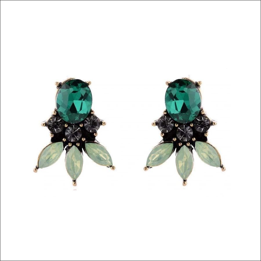 Atiya Crystal Green Earrings