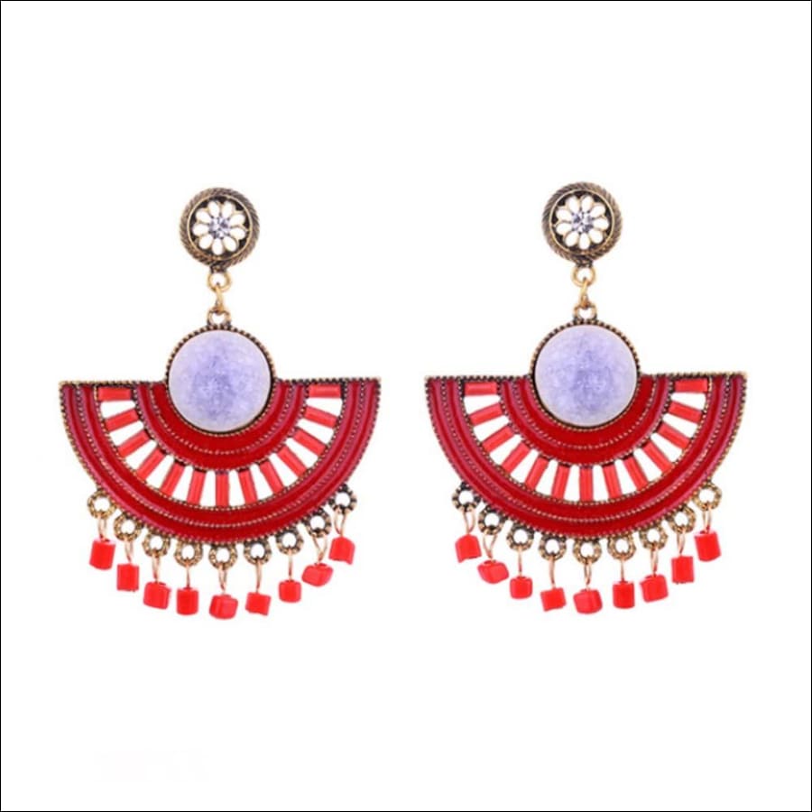 Azora Red Dangler Earrings