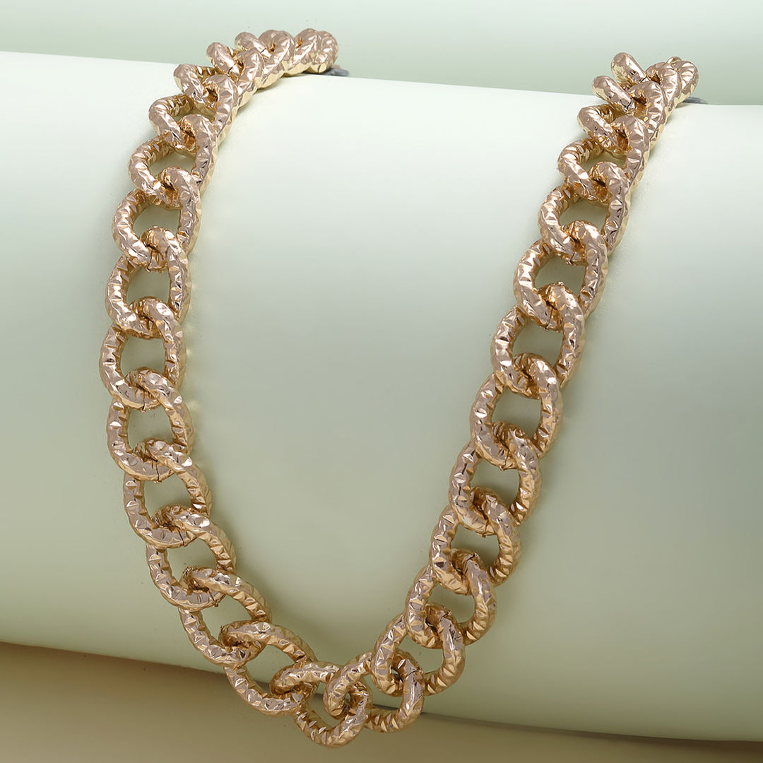 Baroque Golden Curb Chain