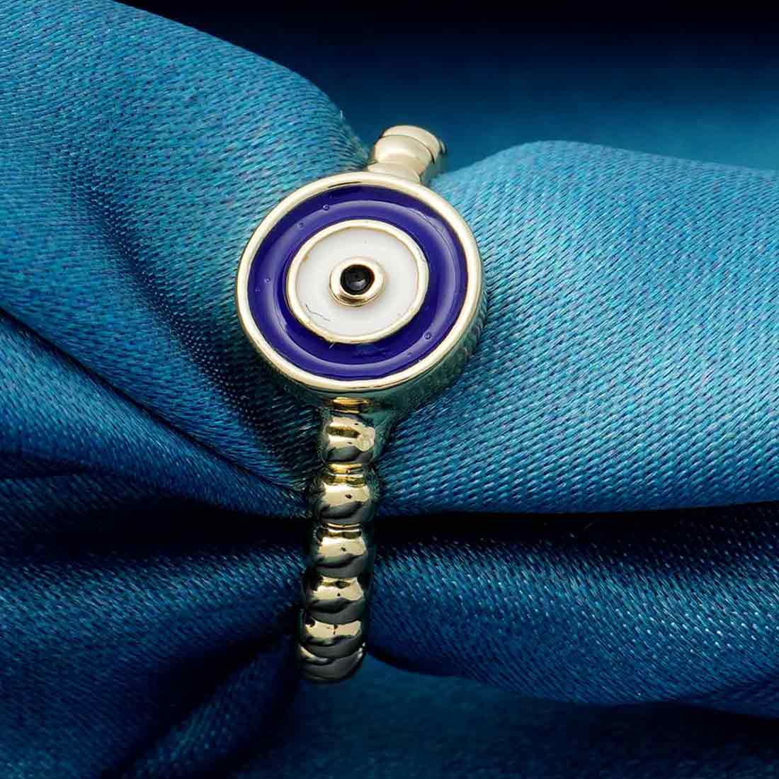 Beady Evil Eye Ring
