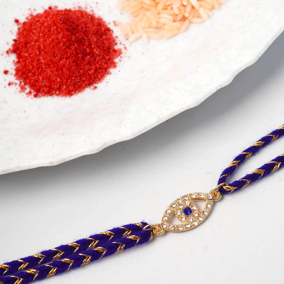 Blue Centered Evil Eye Rakhi