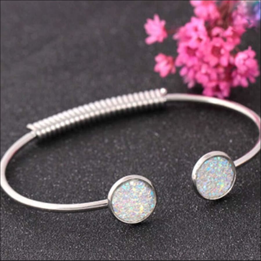 Casimire Sparkling Silver Cuff Bangle Bracelet