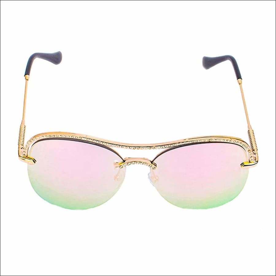 Chilton Golden Pink Green Tinted Sunglasses