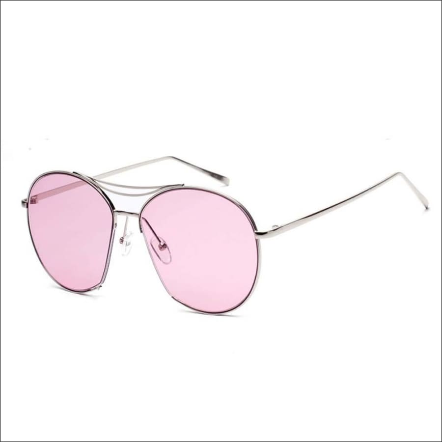 Cinta Pink Black Half-Arc Round Aviators