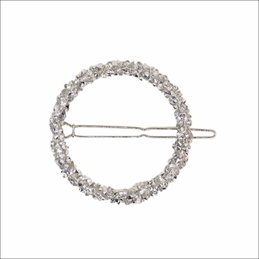 Clora Silver Shining Circle Hair Pin
