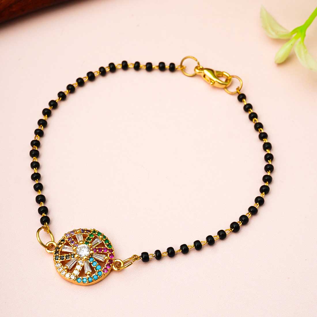 Colored Crystal Beaded Bracelet
