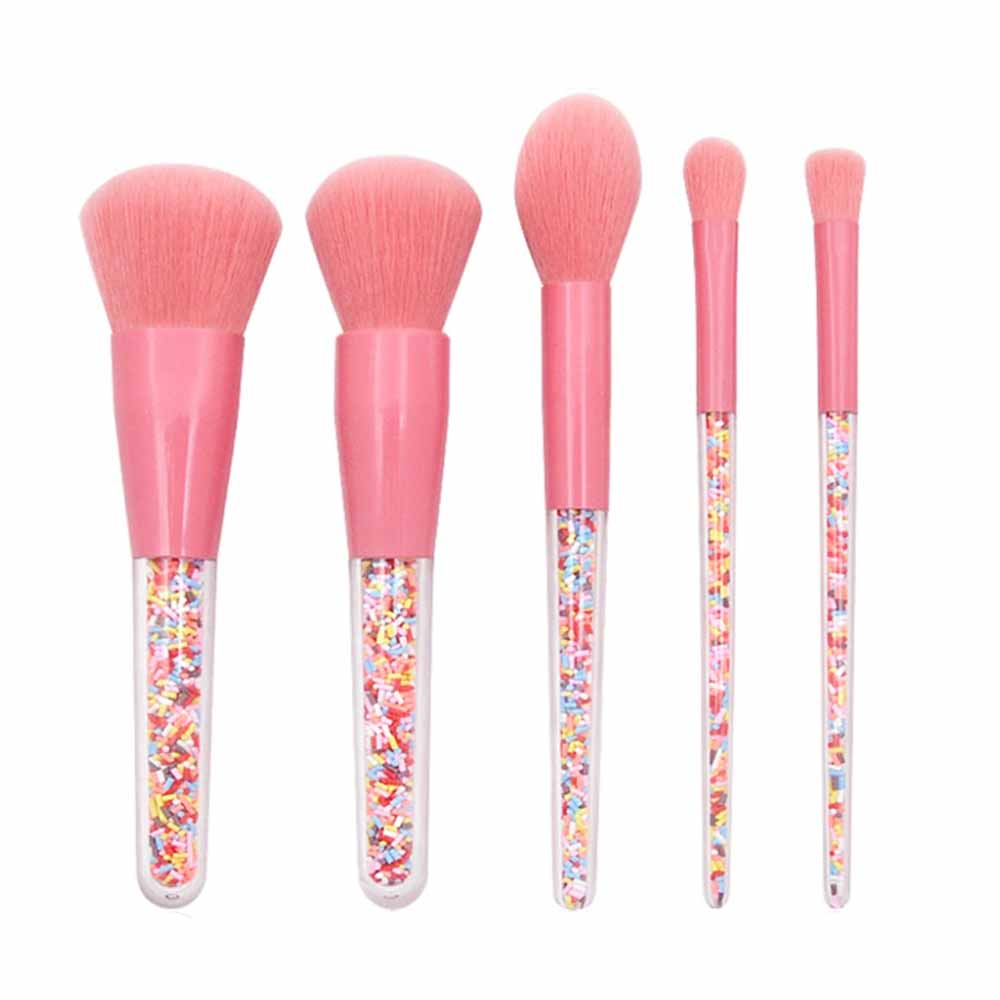 Confetti Poppy Pink Makeup 5 Pcs Brush Set