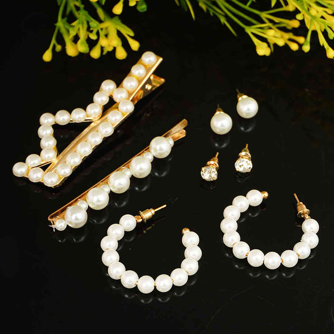 Crown Pearl Jewel & Hair Set