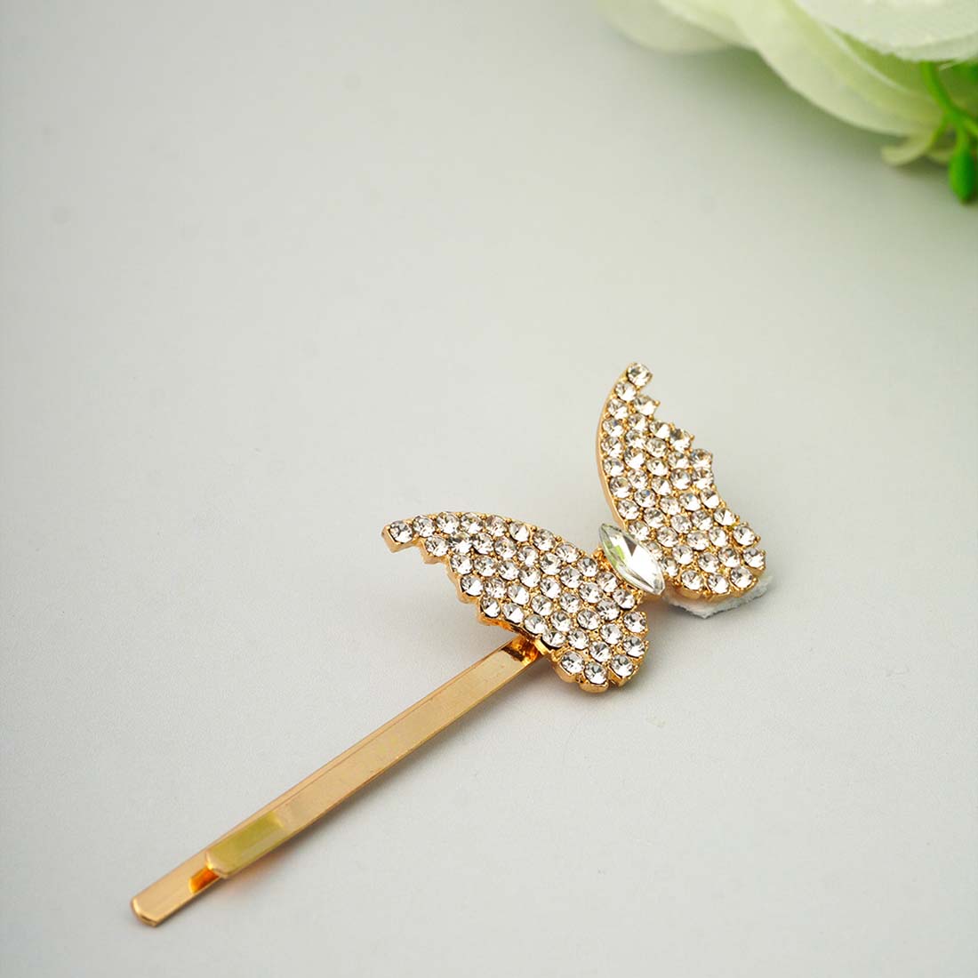 Crystal Pearl Butterfly Hairclip