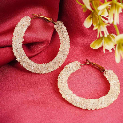 Crystal Textured Mini Hoops