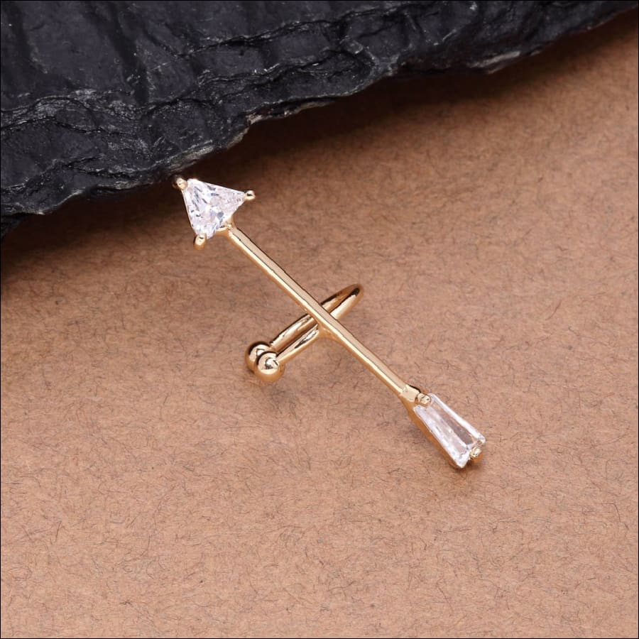 Dazzling Arrow Rose Gold Ear Clips