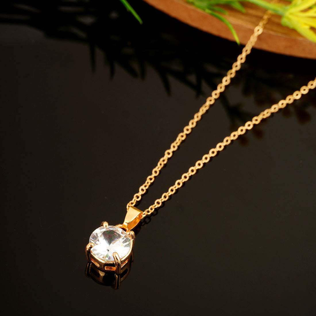 Delicate Diamond Pendant Necklace