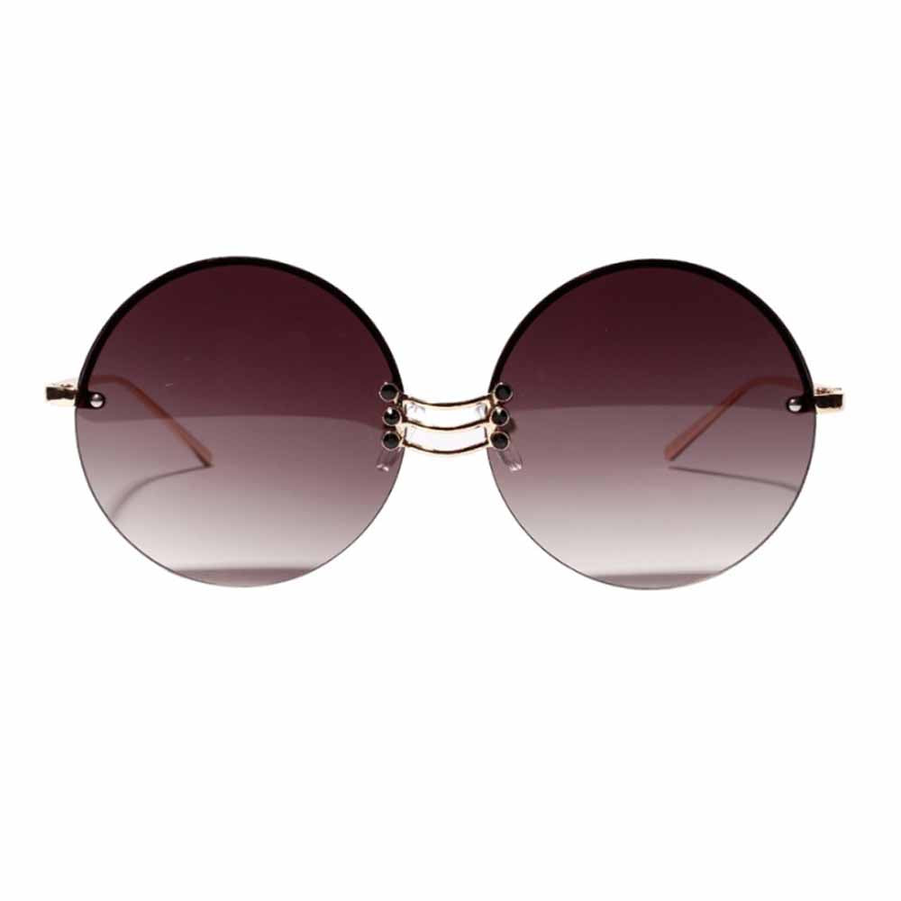 Dritan Linked Burgundy Round Sunglasses