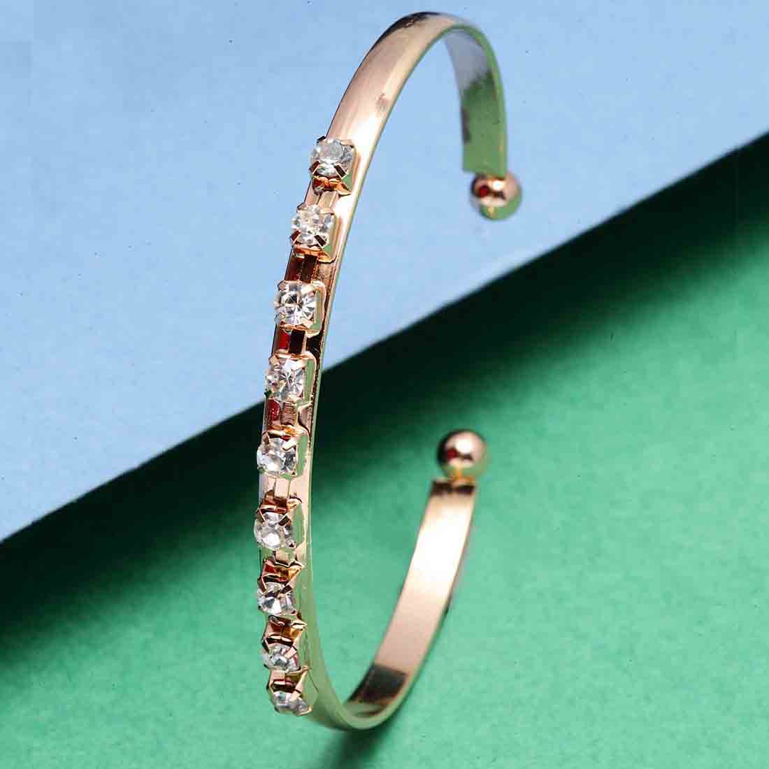 Elegant Rhinestone Cuff Bracelet