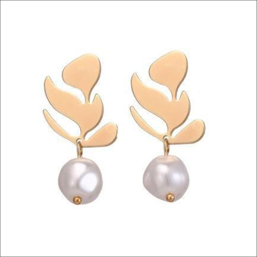 Elon Artistic Pearl Drop Earrings