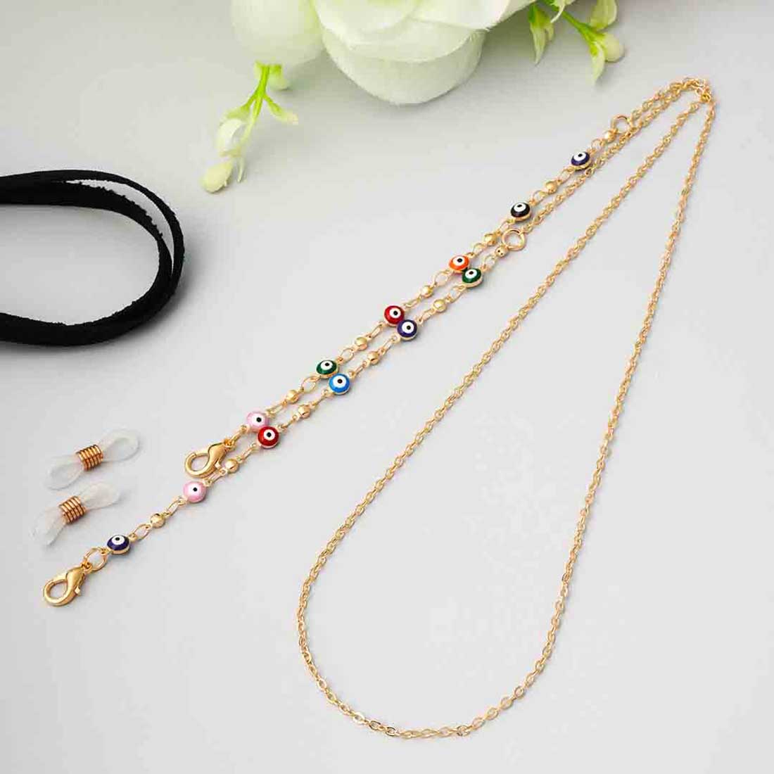 Evil Eye Beaded Mask Chain