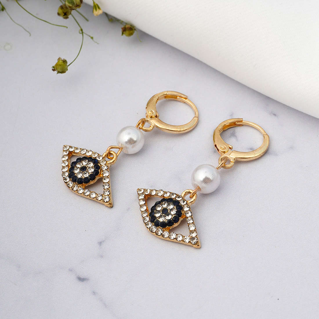 Evil Eye Dangling Earrings
